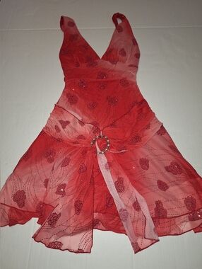 Vintage Glittery Fairycore Floral Girlie Girl Party Club Dress Size Small